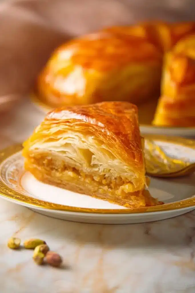 Galette des rois exotique mangue passion avec une garniture savoureuse