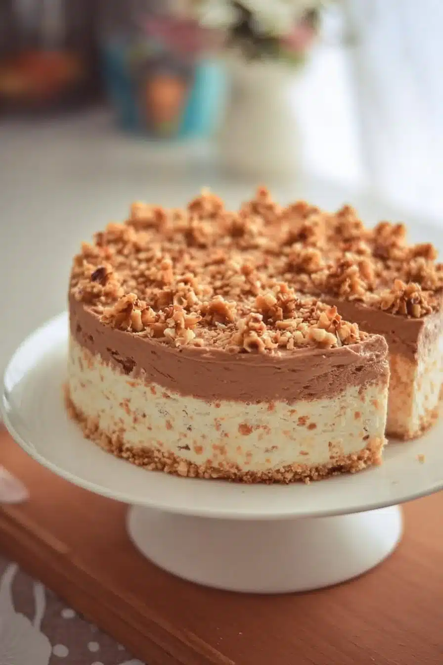 Gâteau nuage praliné, dessert léger et savoureux parfait pour les grandes occasions.