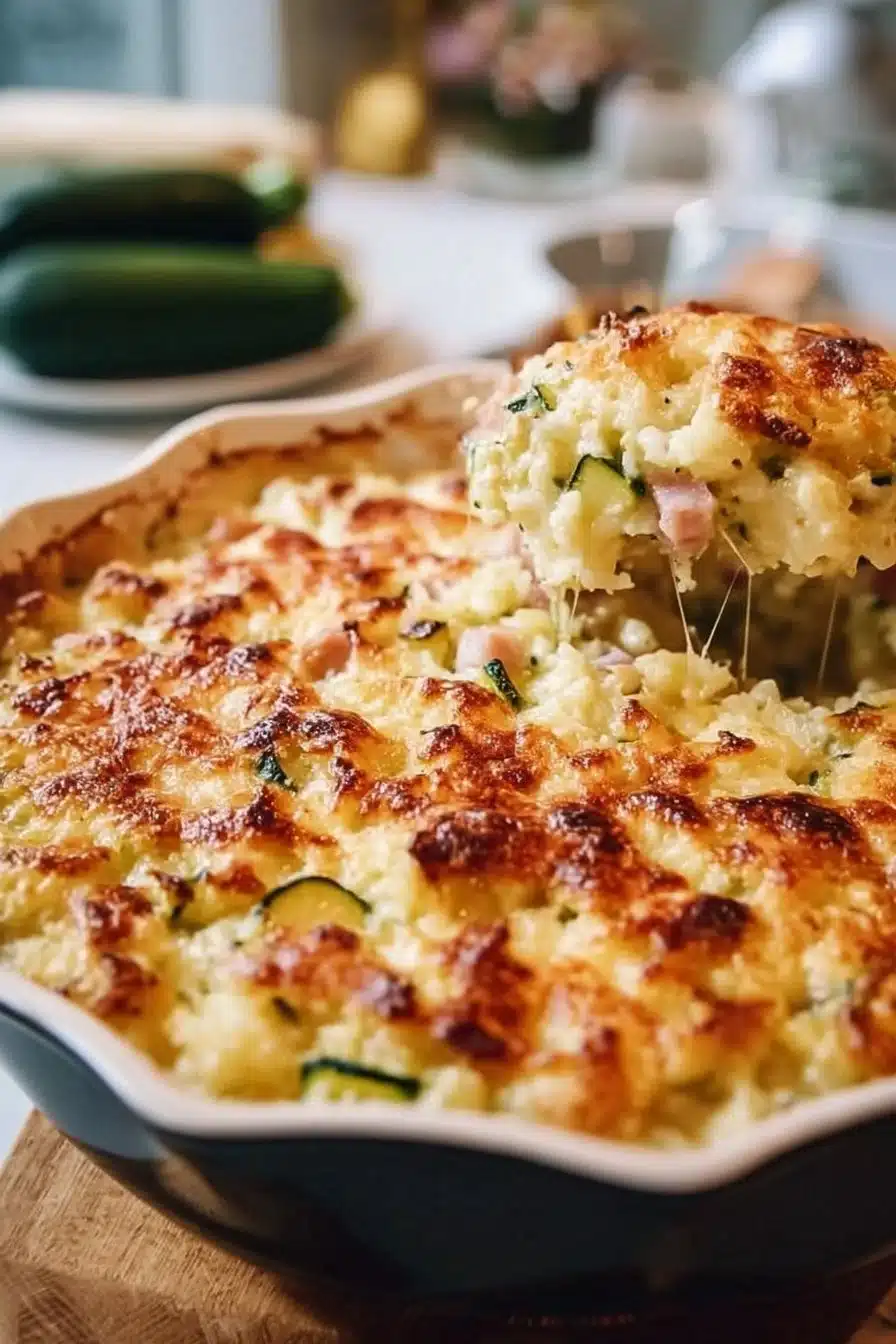 Gratin courgettes bœuf riz, un plat savoureux et réconfortant