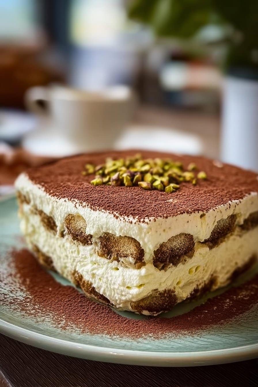 Tiramisu aux pistaches célestes