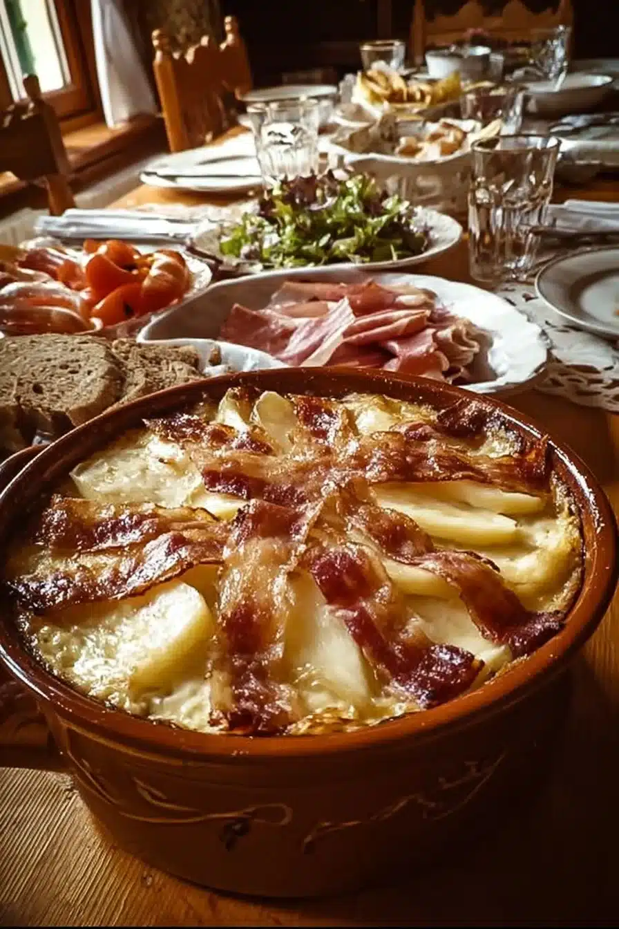 Plat traditionnel La Tofaille des Vosges, spécialité culinaire régionale.