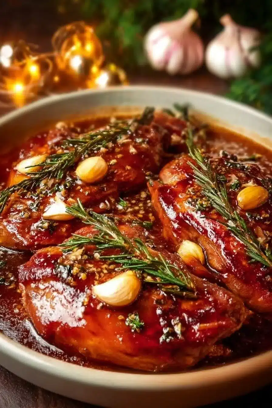 Magret de Canard rôti au miel et au romarin, un plat raffiné et savoureux.