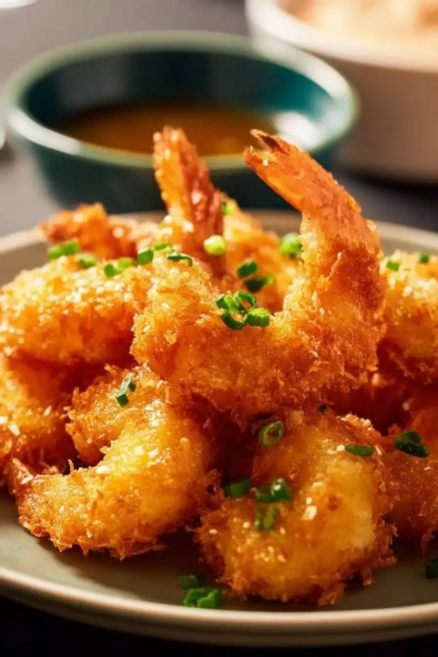 Tempura de crevettes croustillantes cuites à l'Air Fryer