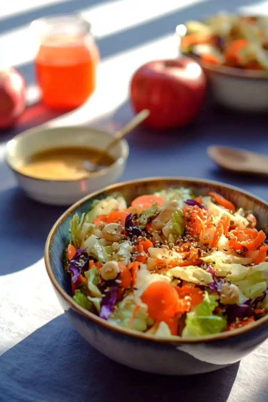 Salade hivernale colorée avec légumes frais et ingrédients de saison