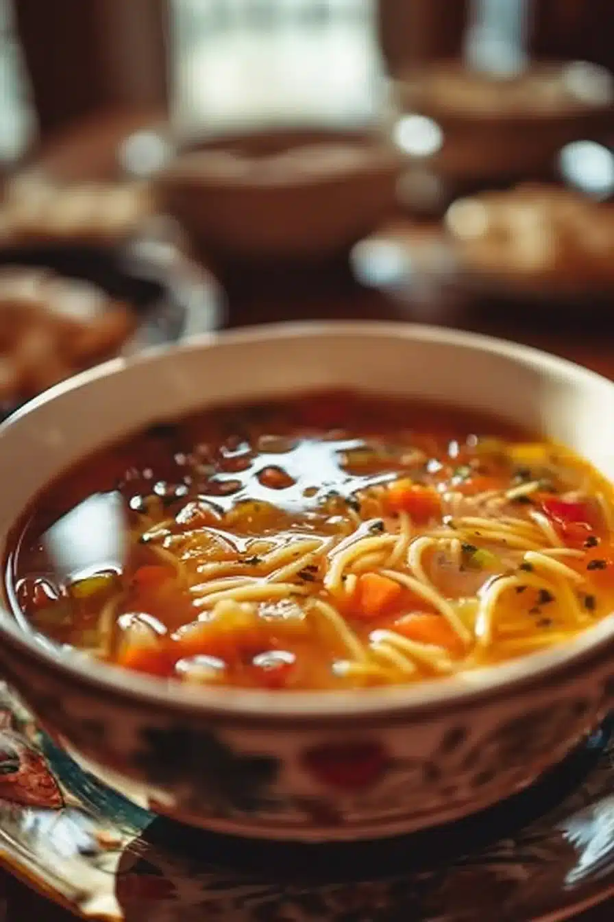 Recette de soupe de dernière minute, rapide et délicieuse.