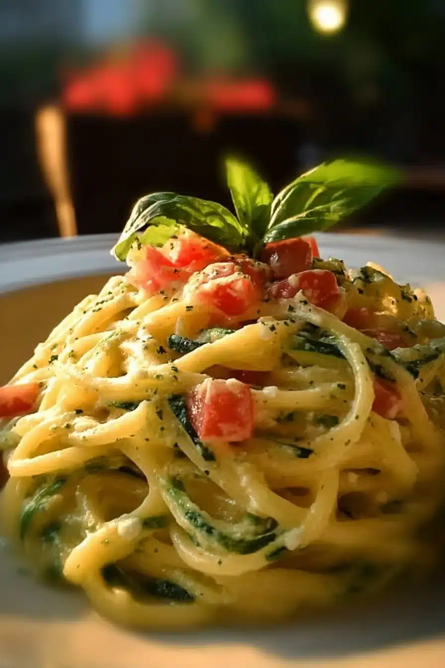 Spaghetti à la crème de courgette, un plat savoureux et léger