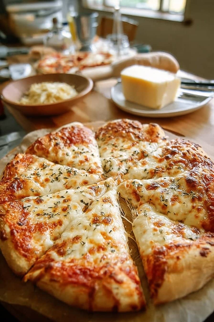 Pizza aux quatre fromages