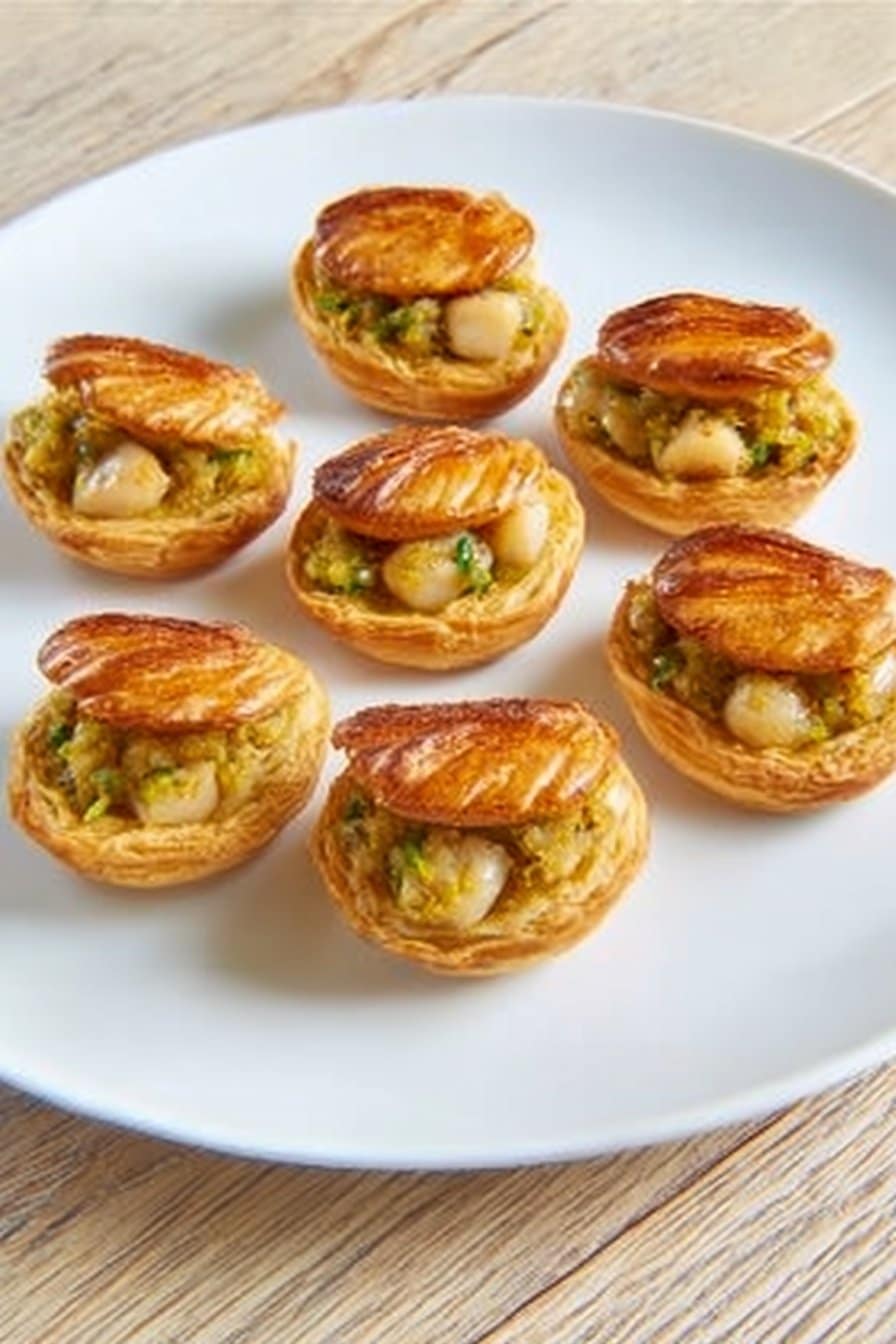 Feuilletés noix de Saint-Jacques et poireaux