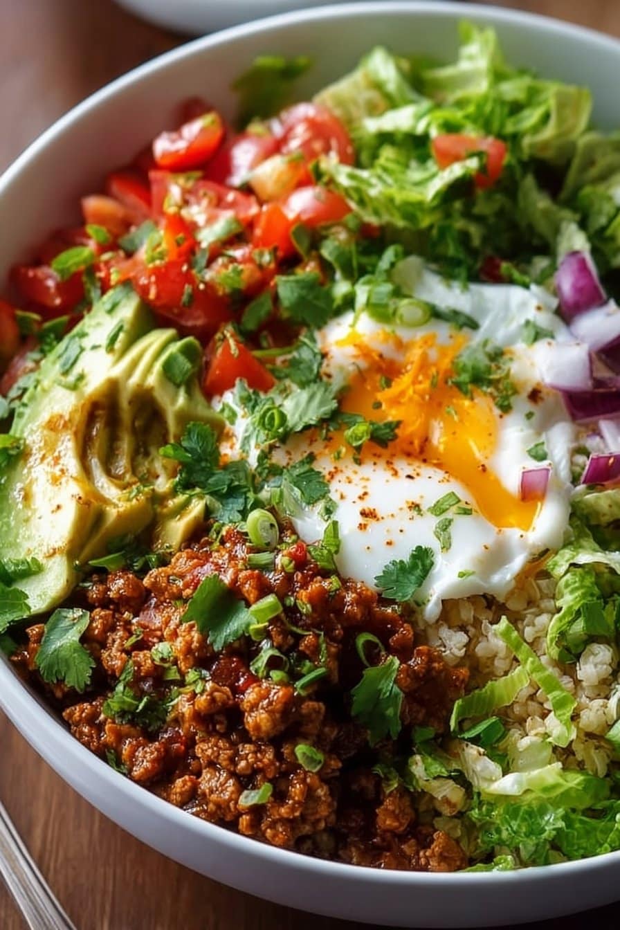 Bol de Burrito Faible en Glucides Facile - Petit Déjeuner Protéiné en 25 Minutes