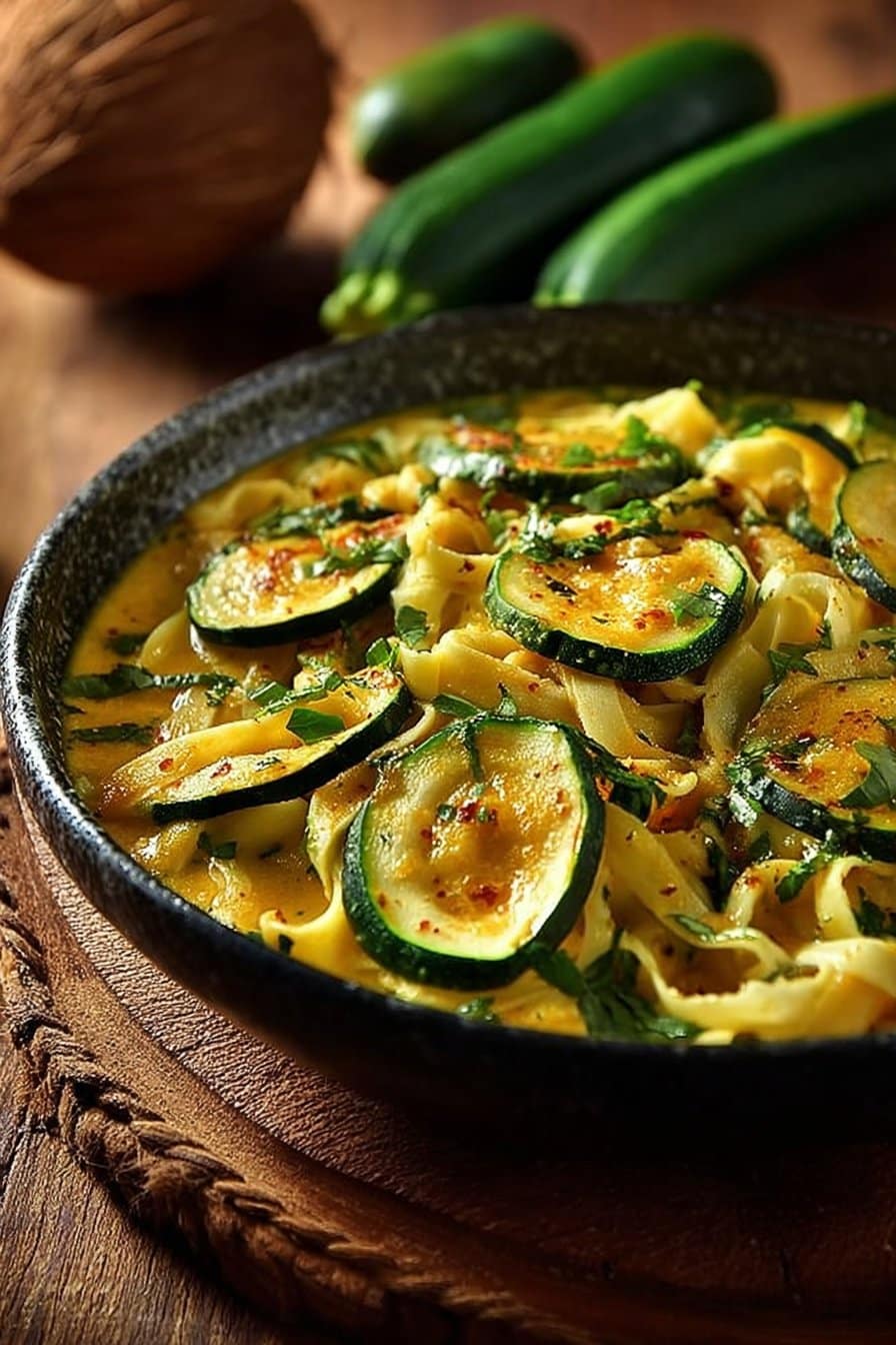 Courgettes au Lait de Coco et Curry