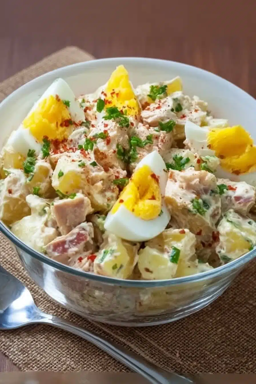 Salade de Pommes de Terre au Thon et aux Œufs Frais