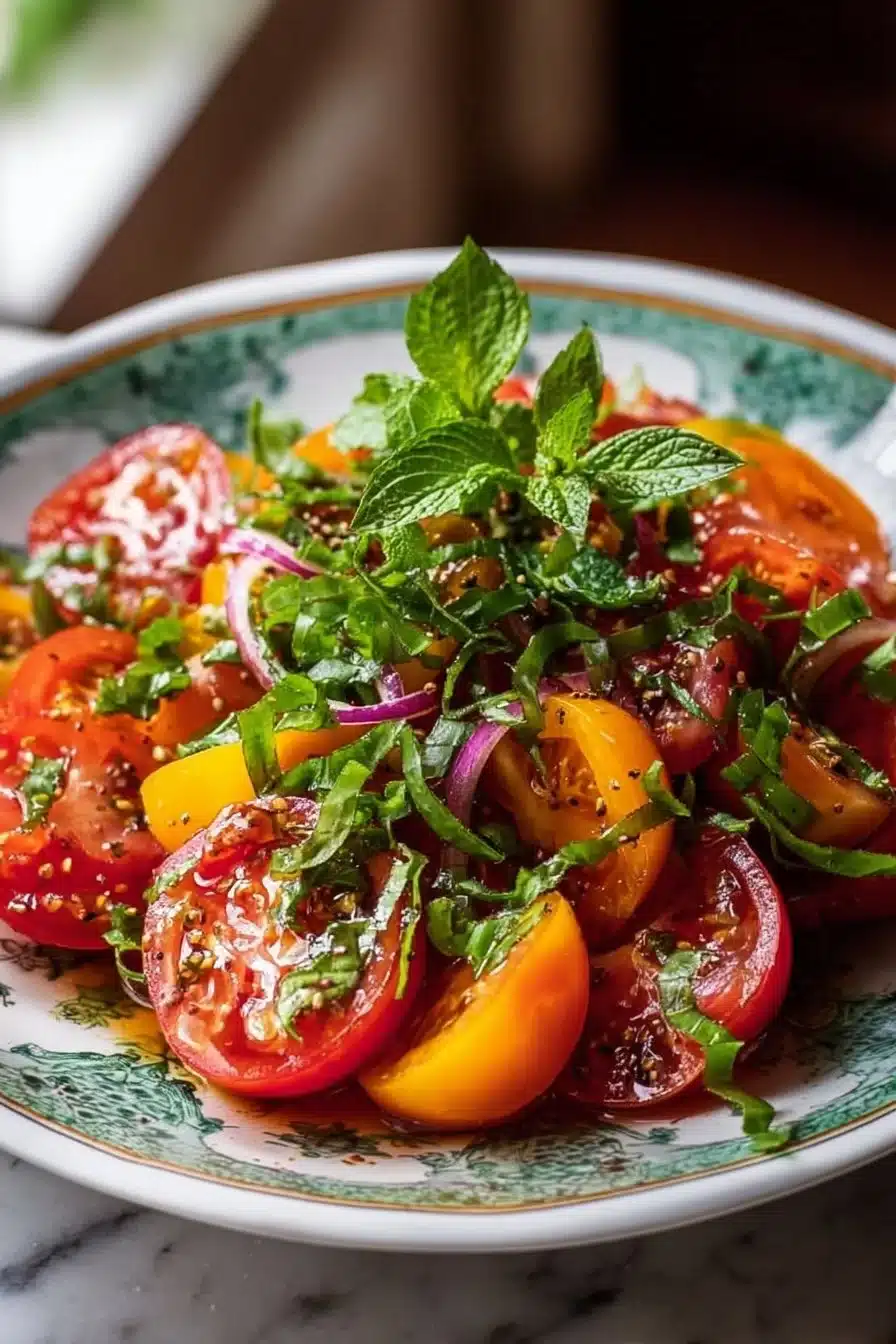 Salade de Tomates au Basilic d'Été