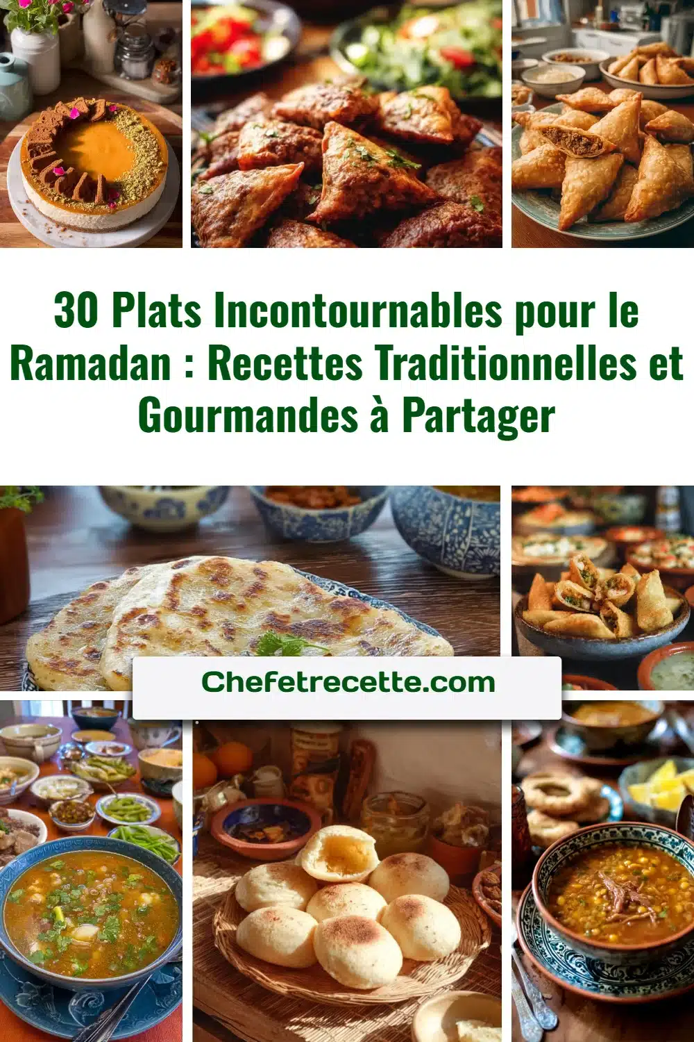 30 plats ramadan incontournables avec recettes traditionnelles pour le partage familial.
