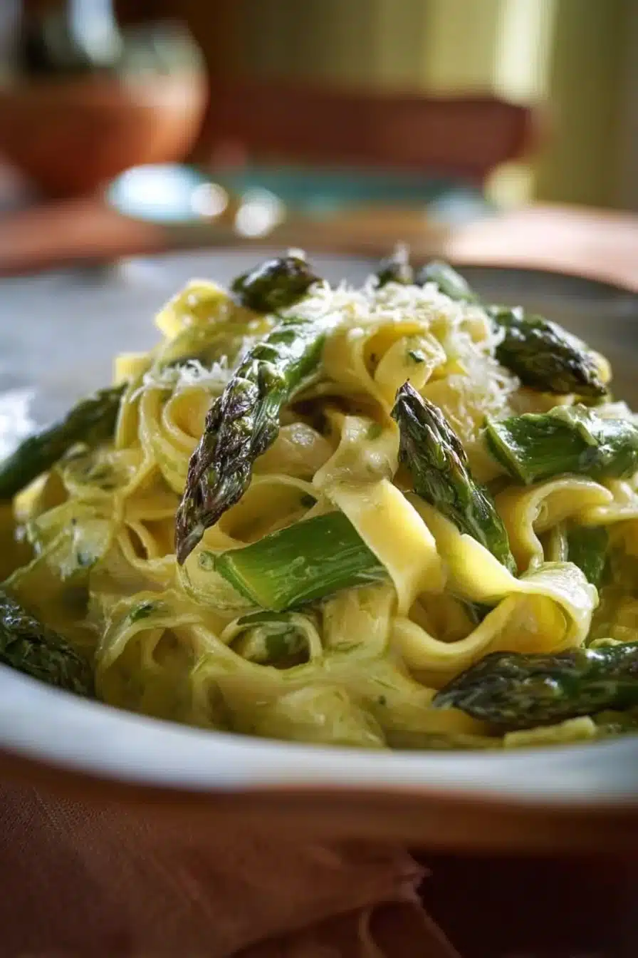 Tagliatelles Crémeuses aux Asperges et Citron