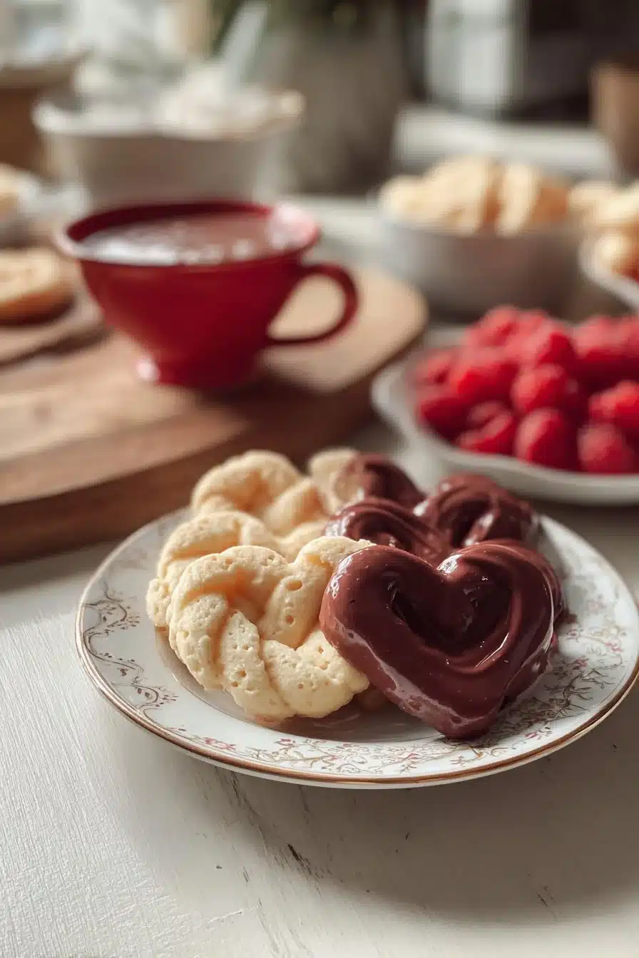 Biscuits danois croustillants pour la St Valentin, savoureux et romantiques