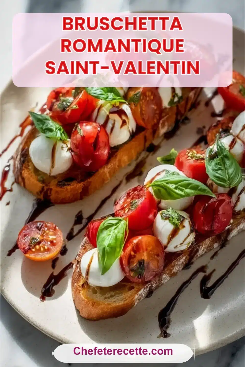 Bruschetta Romantique Saint-Valentin
