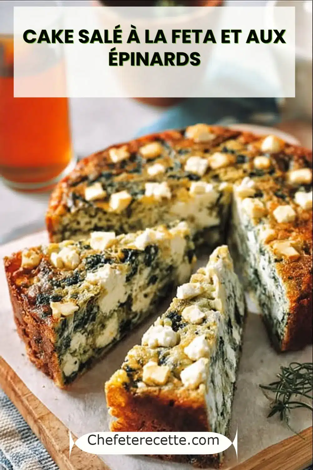 Cake salé à la feta et aux épinards