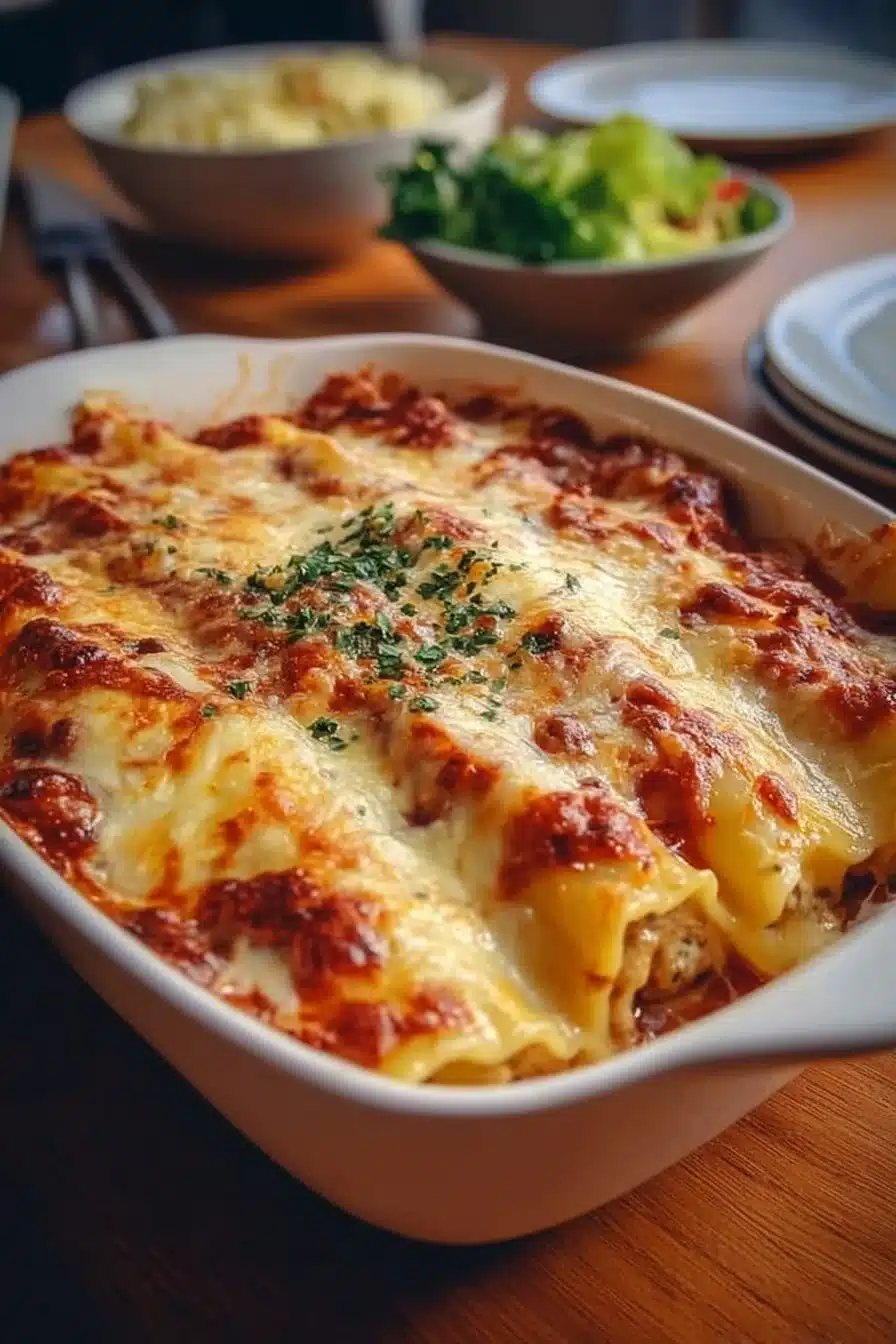 Cannelloni stuffed with beef