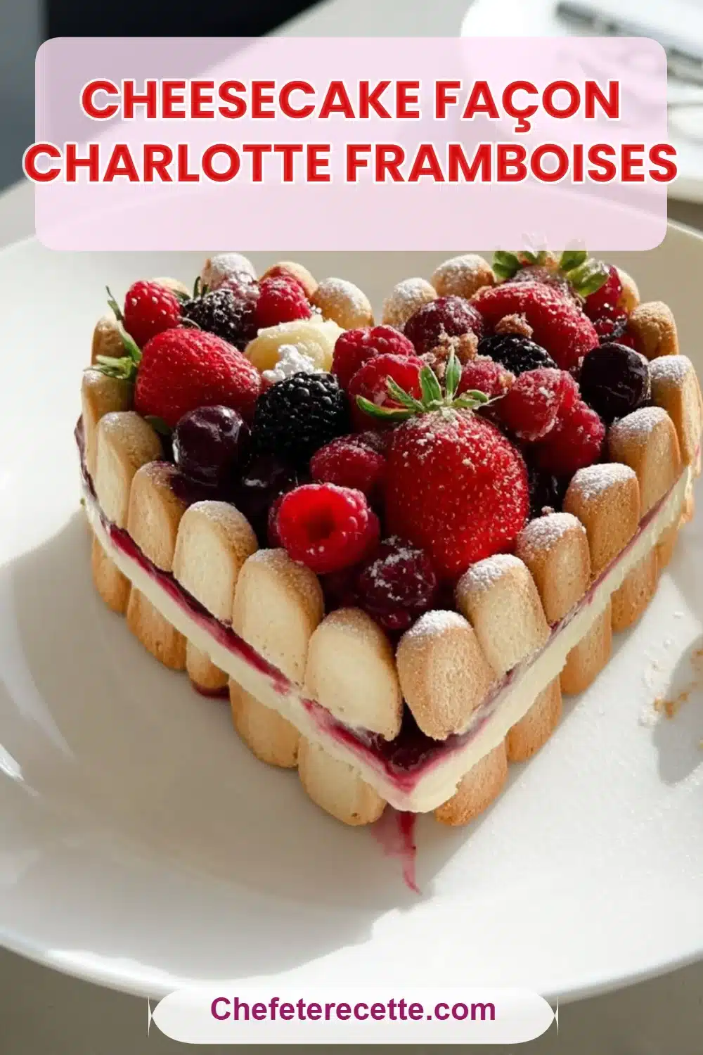 Cheesecake façon charlotte framboises