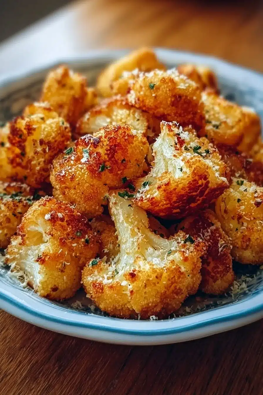 Chou-Fleur Croquant au Parmesan rôti, plat végétarien savoureux