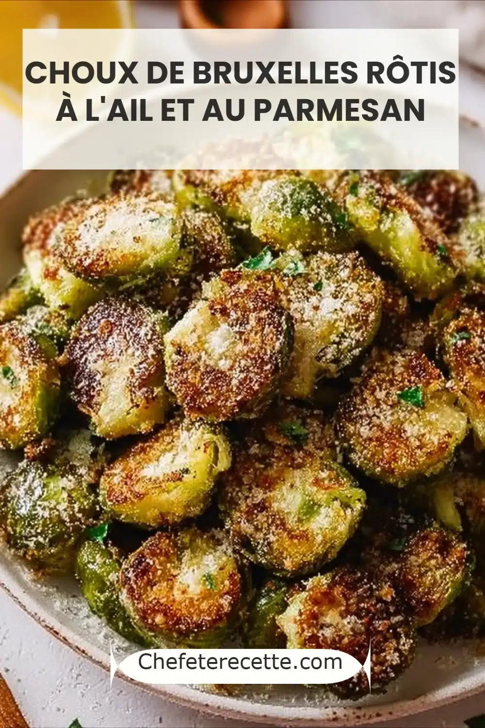 Choux de Bruxelles Rôtis à l'Ail et au Parmesan