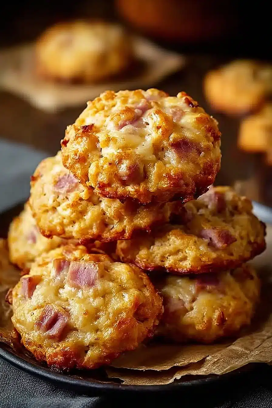 Cookies Salés au Jambon et Fromage