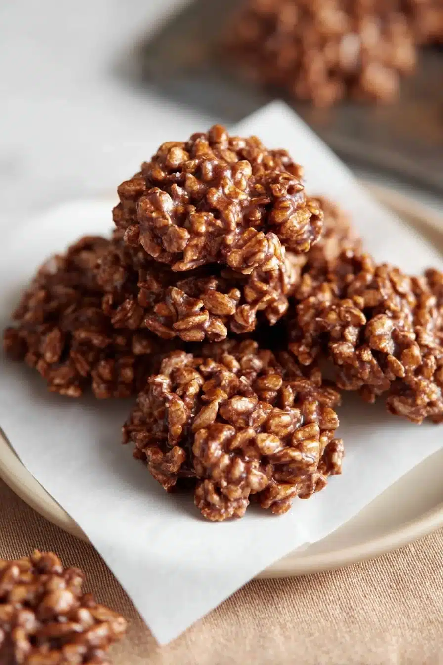 No-bake Cookies with Puffed Rice