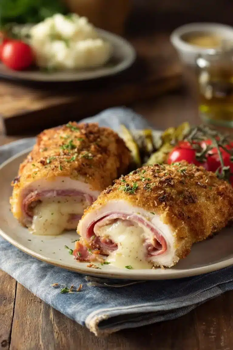 Cordon Bleu Maison croustillant et savoureux, prêt à être dégusté