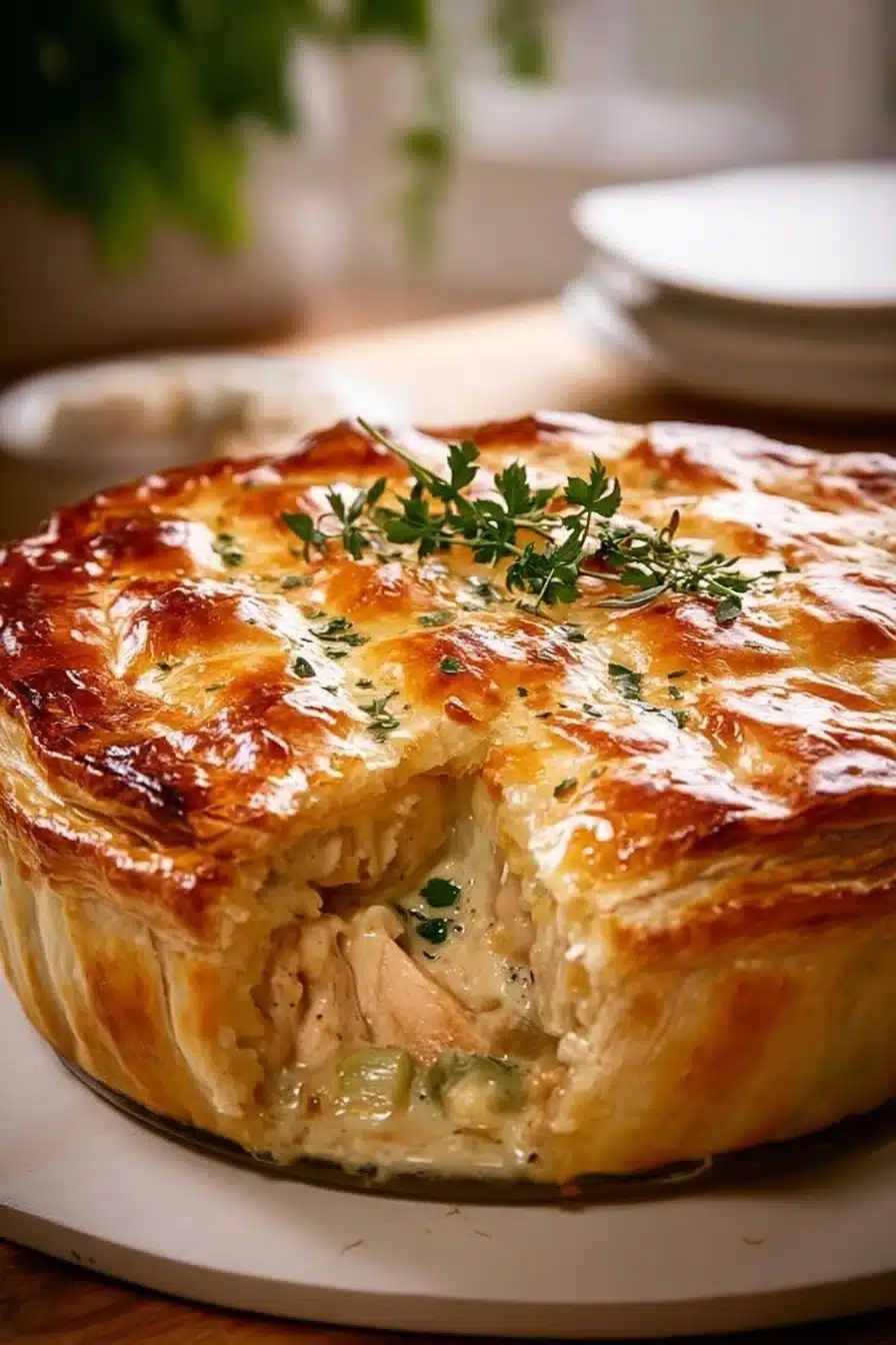 Recette facile de chicken pie crémeux fait maison