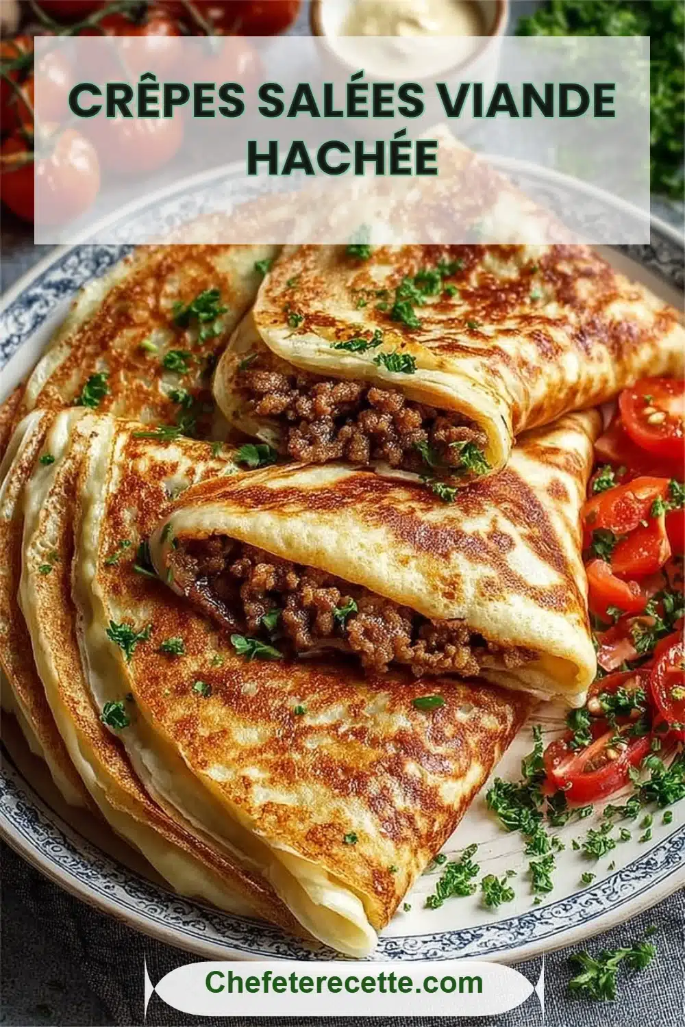 Crêpes salées viande hachée