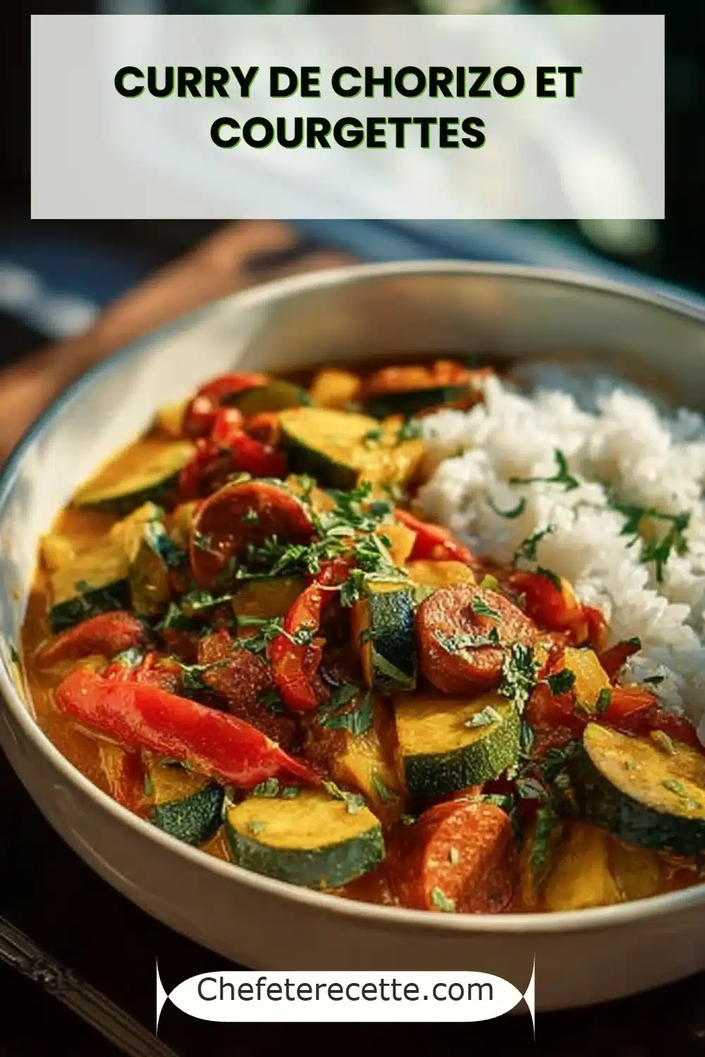Curry de Chorizo et Courgettes