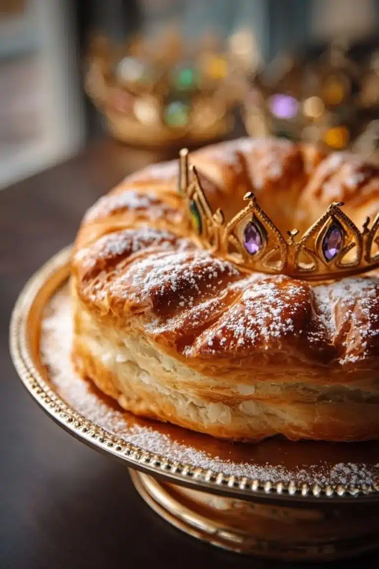 Galette des Rois Traditionnelle garnie de frangipane, symbole de l'Épiphanie
