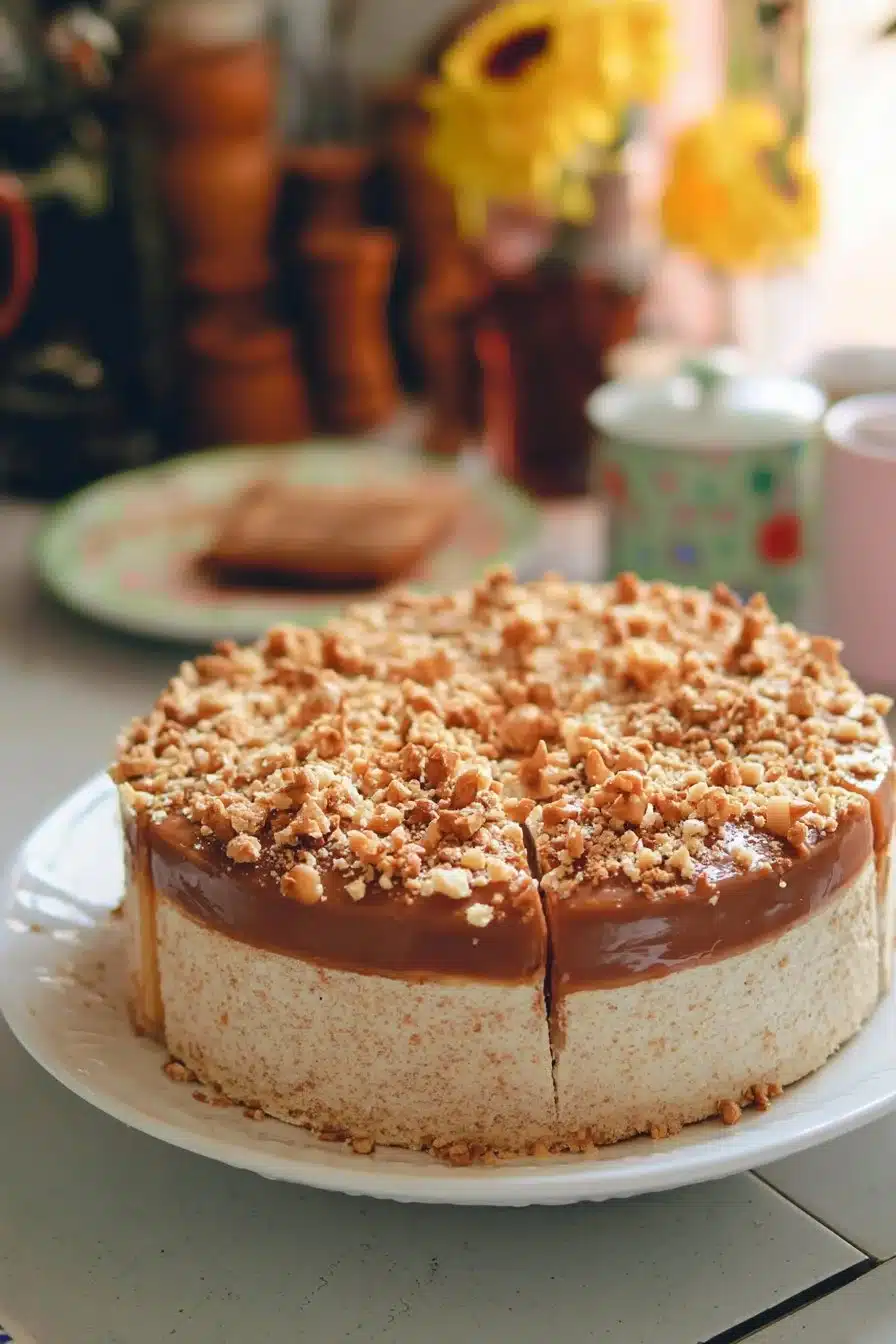 Gâteau Nuage Praliné aérien au praliné, une pâtisserie gourmande et délicieuse.