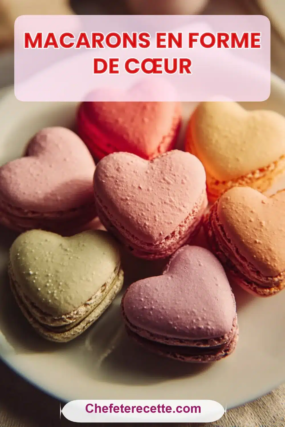 Macarons en forme de cœur