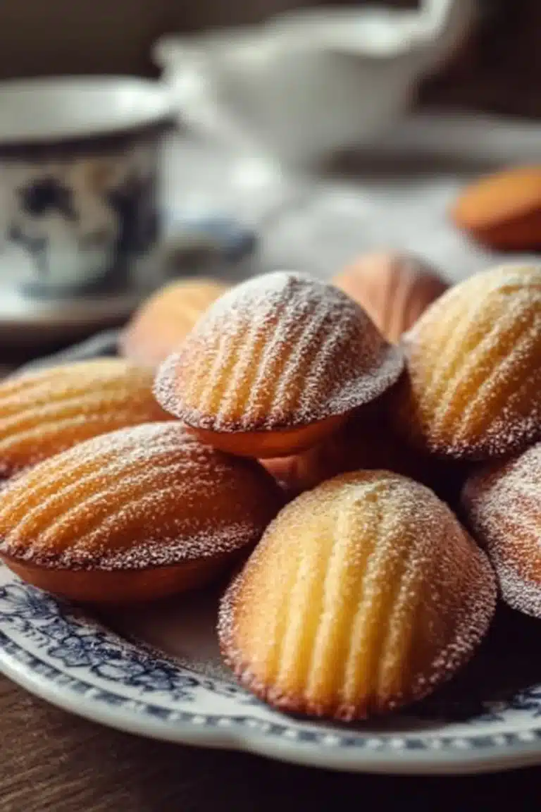 Assortiment de Madeleines de Grand-Mère sur une assiette en porcelaine