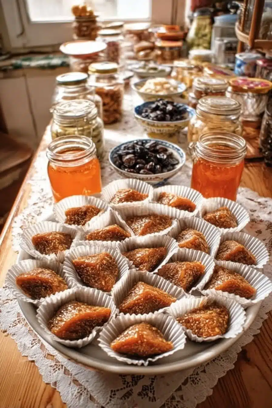 Makrouts dorés aux dattes et miel, délicieuse pâtisserie orientale