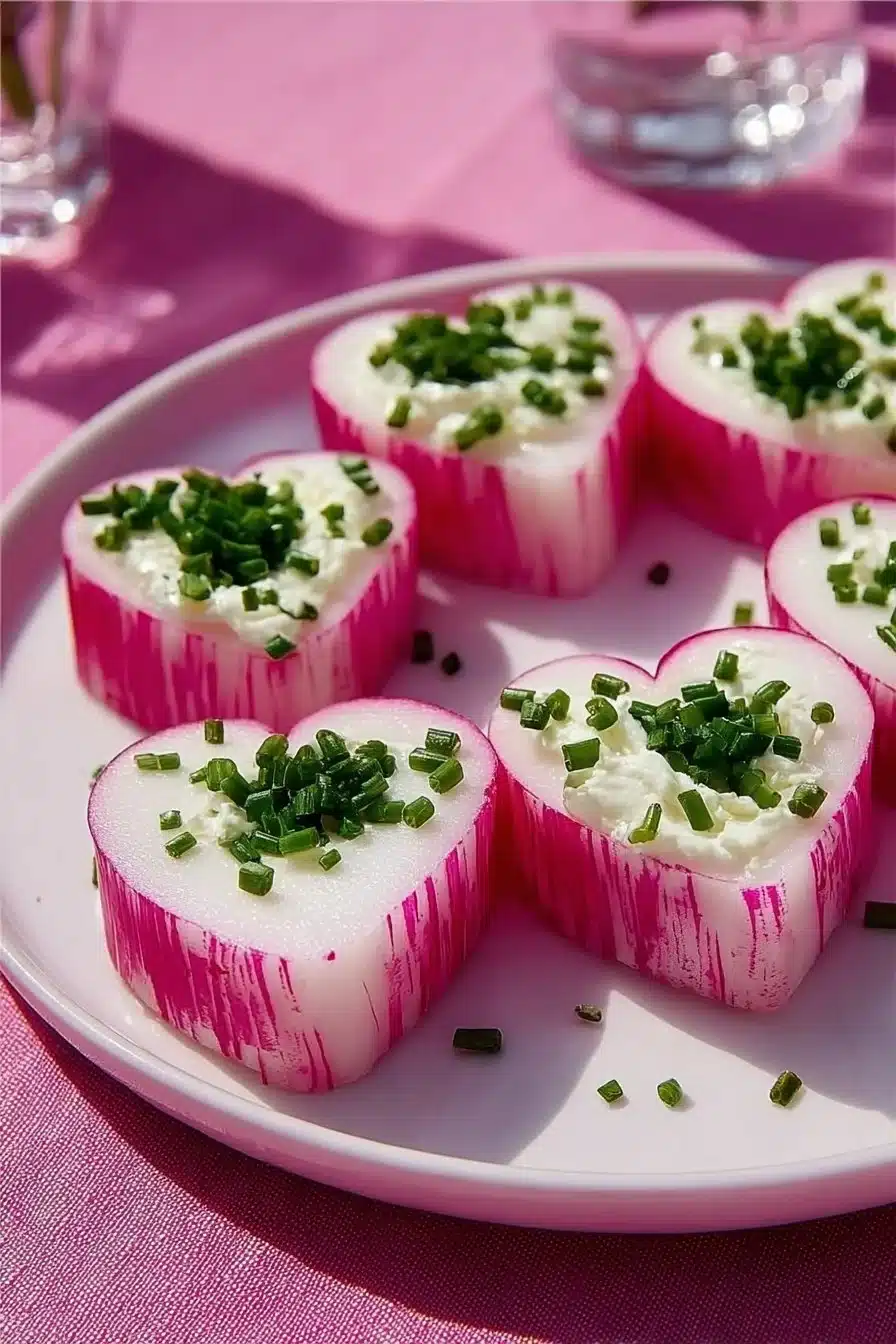 Mini-choux de Charlotte avec radis et fromage de chèvre, une recette gourmande.