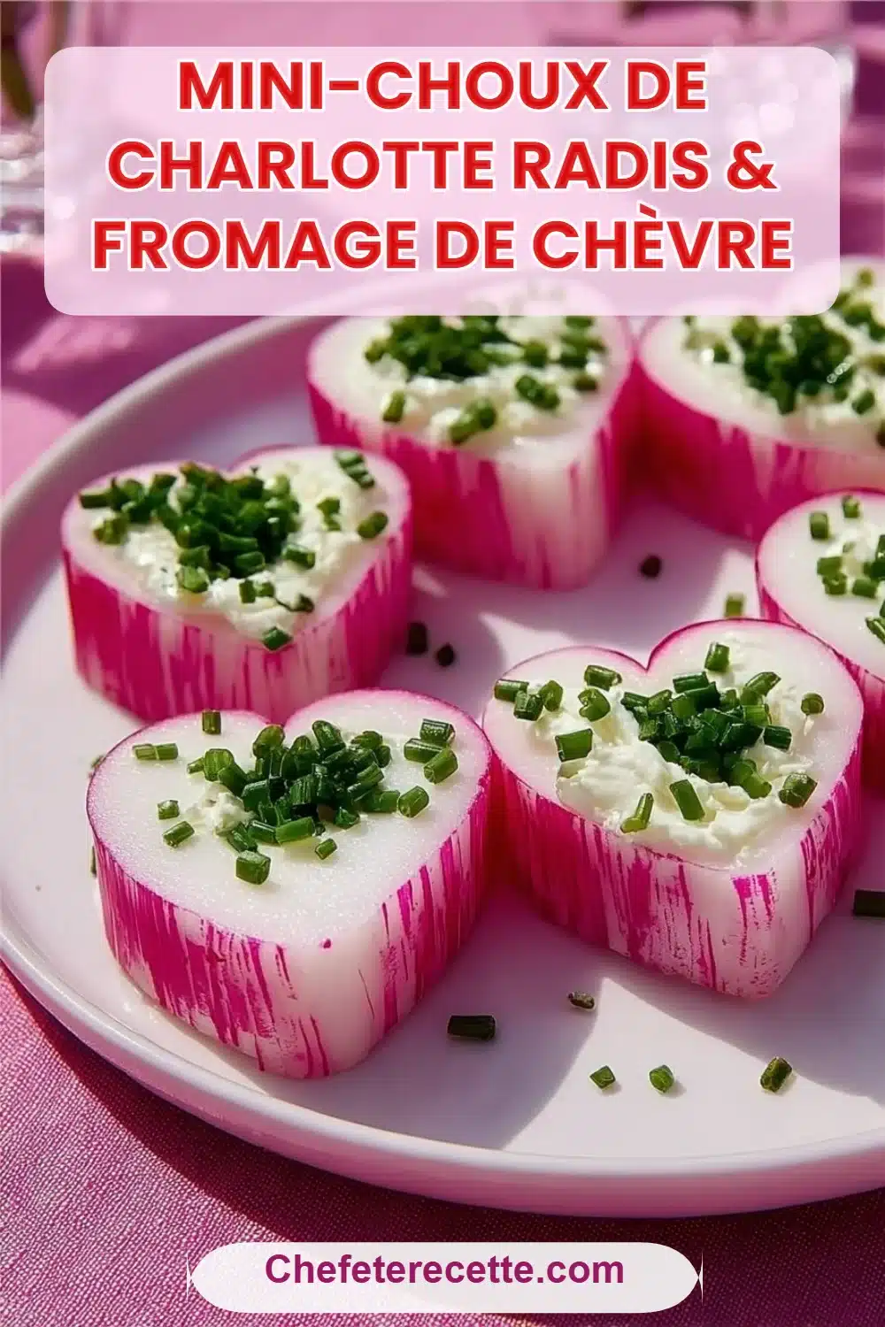 Mini-choux de Charlotte radis & fromage de chèvre