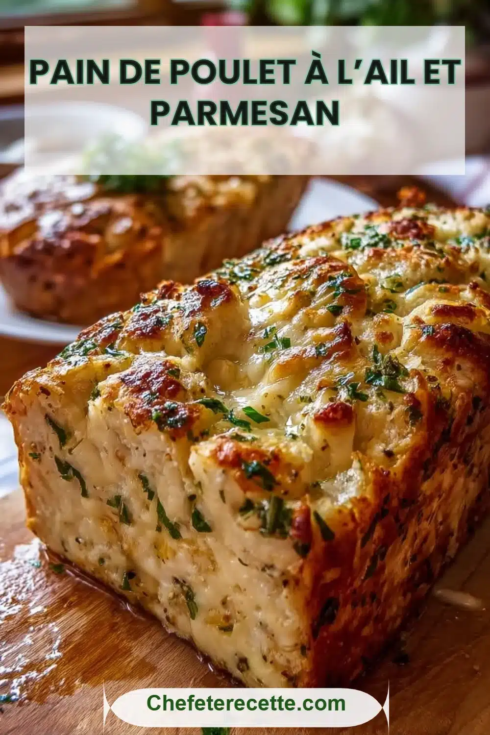 Pain de poulet à l’ail et parmesan