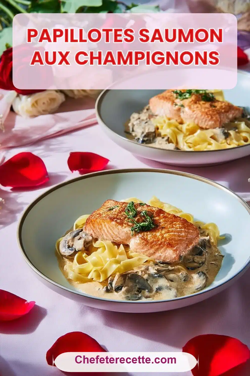 Papillotes saumon aux champignons