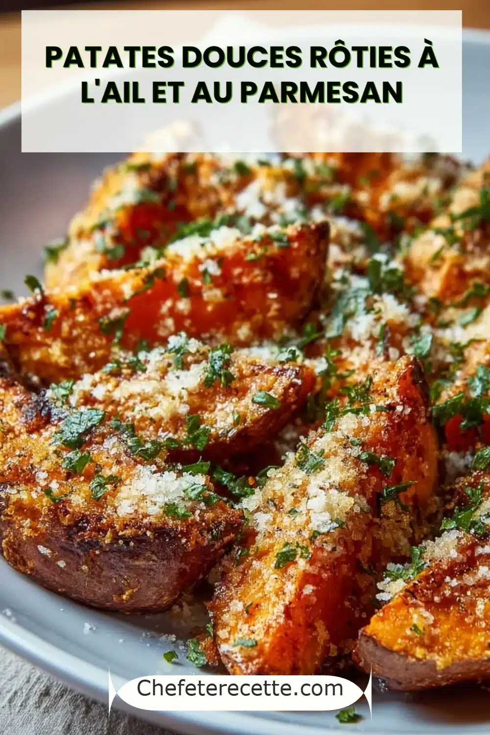 Patates Douces Rôties à l'Ail et au Parmesan