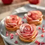 Roses à croquer aux pommes, délicieuse pâtisserie sucrée