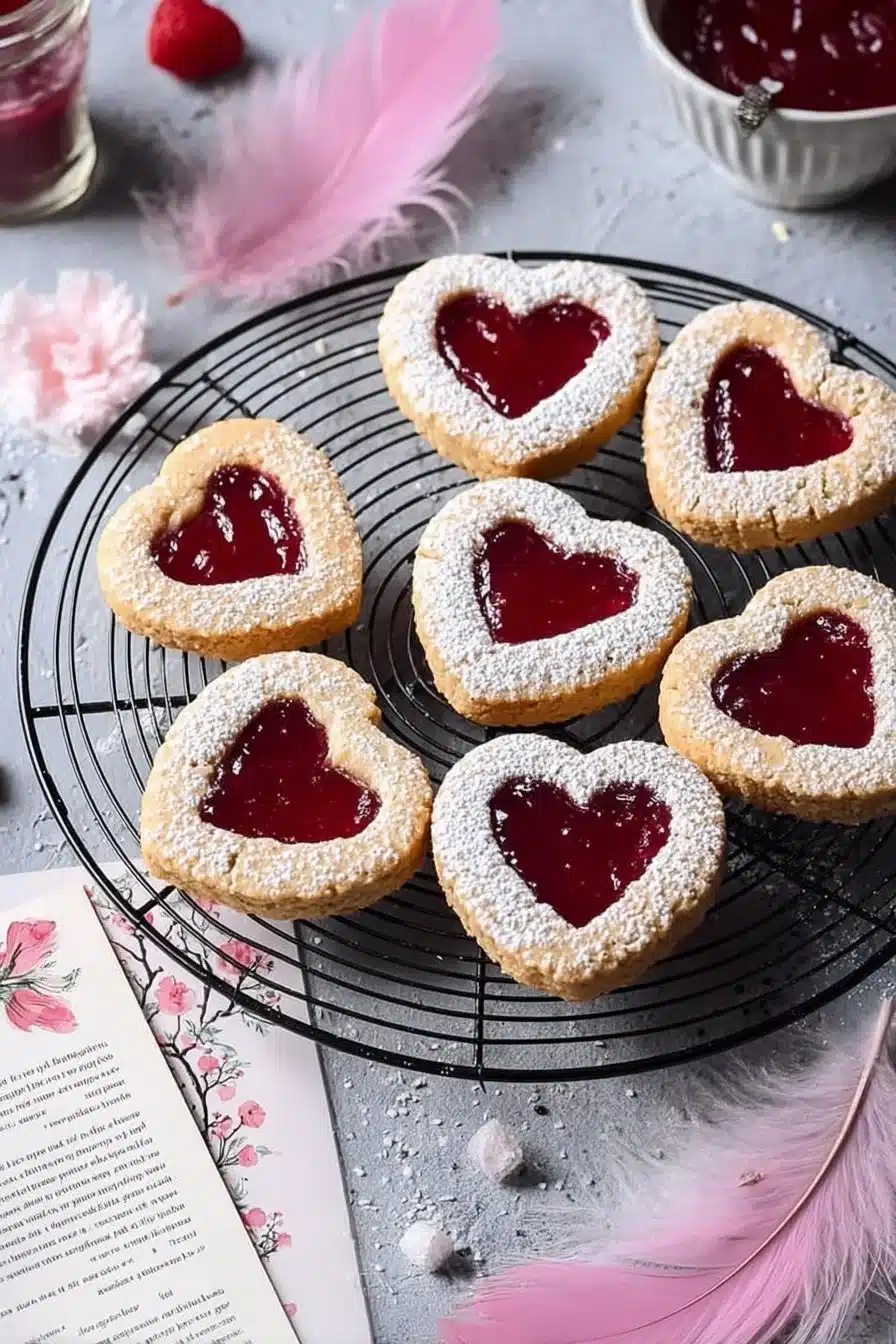 Sablés de Saint-Valentin décorés en forme de cœurs