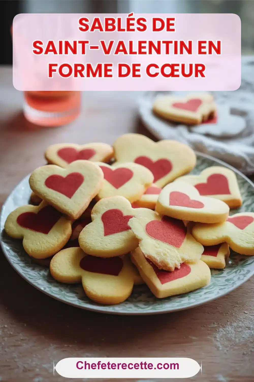 Sablés de Saint-Valentin en forme de cœur