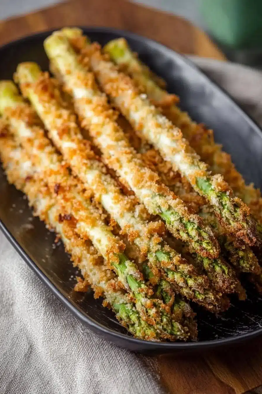 Asperges panées au Panko, croustillantes et prêtes à déguster