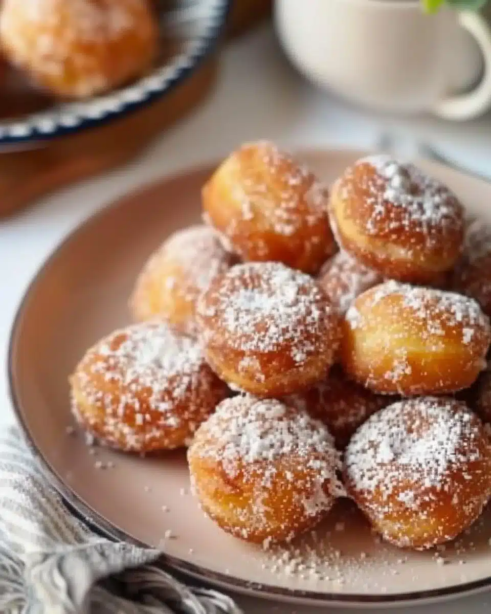 Beignets moelleux cuits à l'Air Fryer, prêts à être dégustés