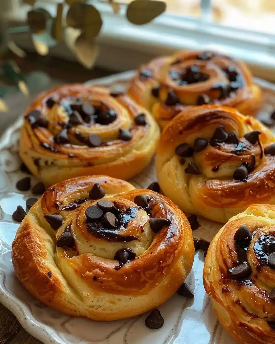 Brioches Roulées Crème Vanille & Pépites de Chocolat