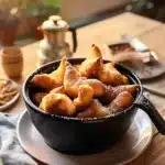 Bûgnes légères cuites à l'air fryer avec un glaçage sucré