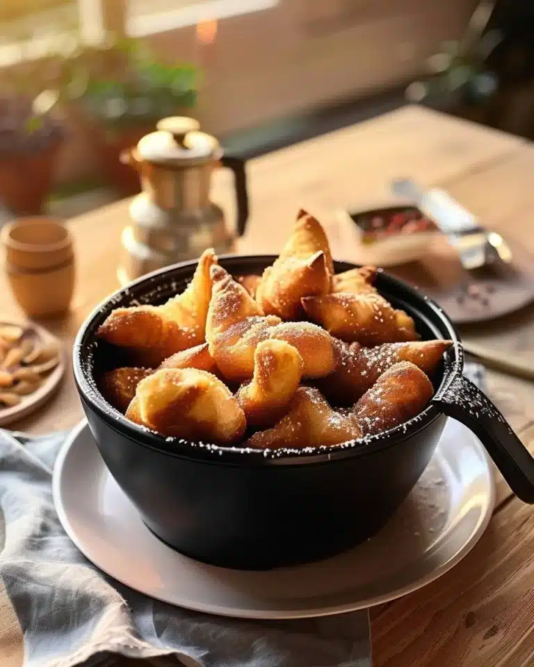 Bûgnes légères cuites à l'air fryer avec un glaçage sucré