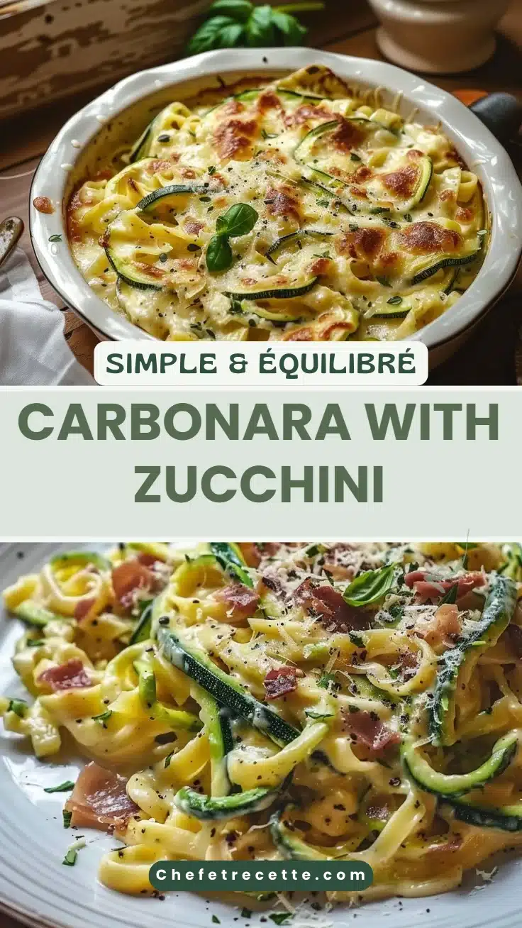 Carbonara with zucchini